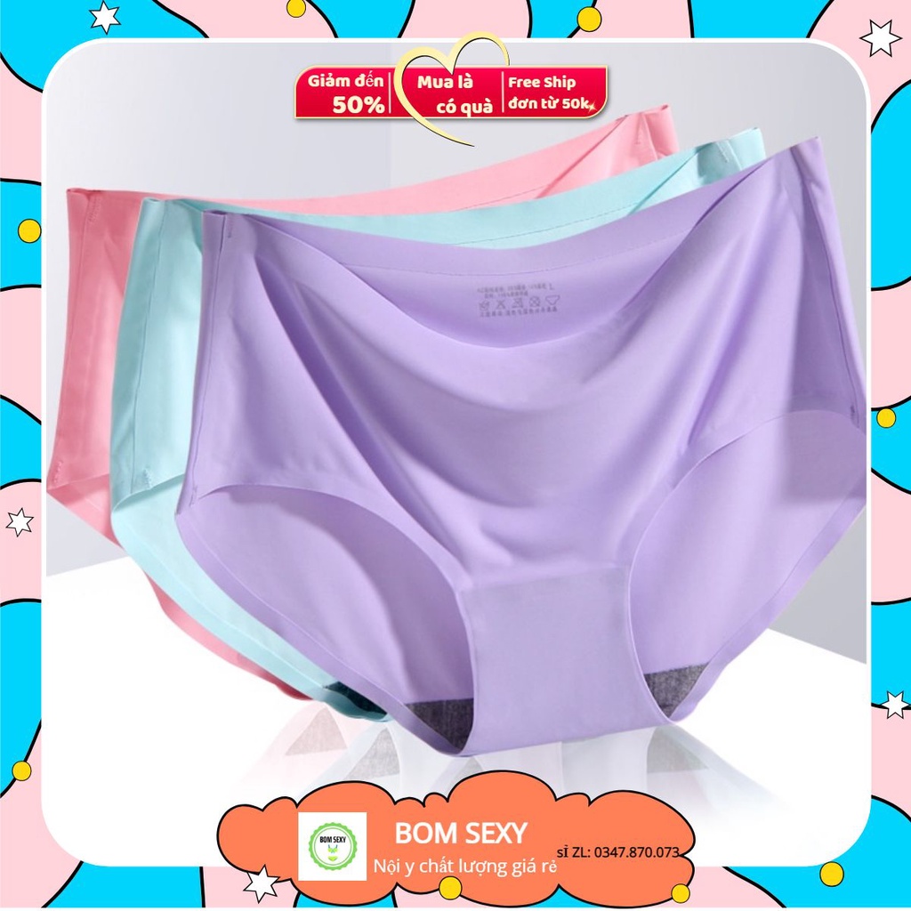 Quần lót nữ thun lạnh ☘FREESHIP☘ Quần lót nữ lụa băng cao cấp – Nội y su đúc không đường may gợi cảm