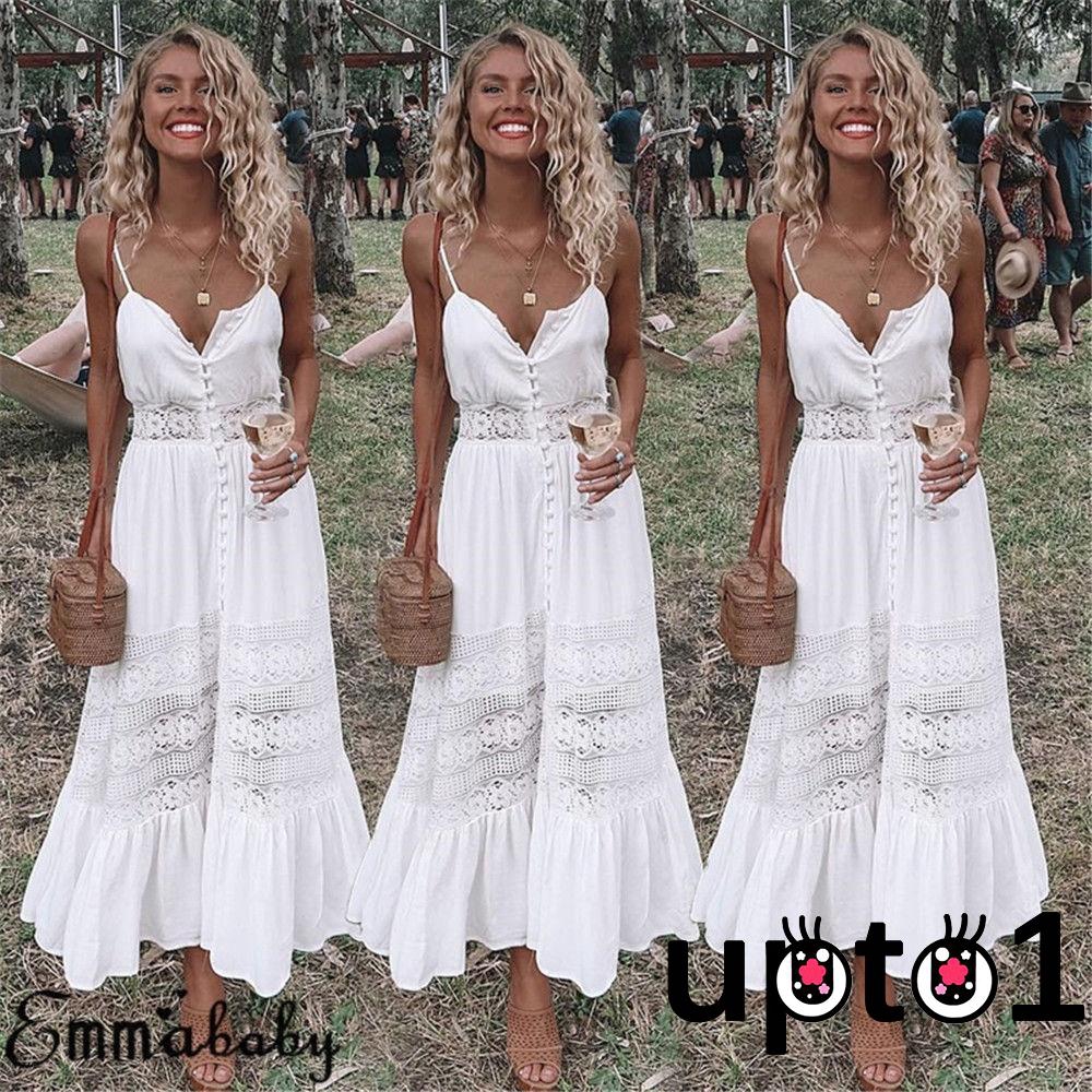 FREESHIP ĐƠN 99K_ Đầm hai dây dáng dài phong cách Bô-hem xinh xắn cho nữ