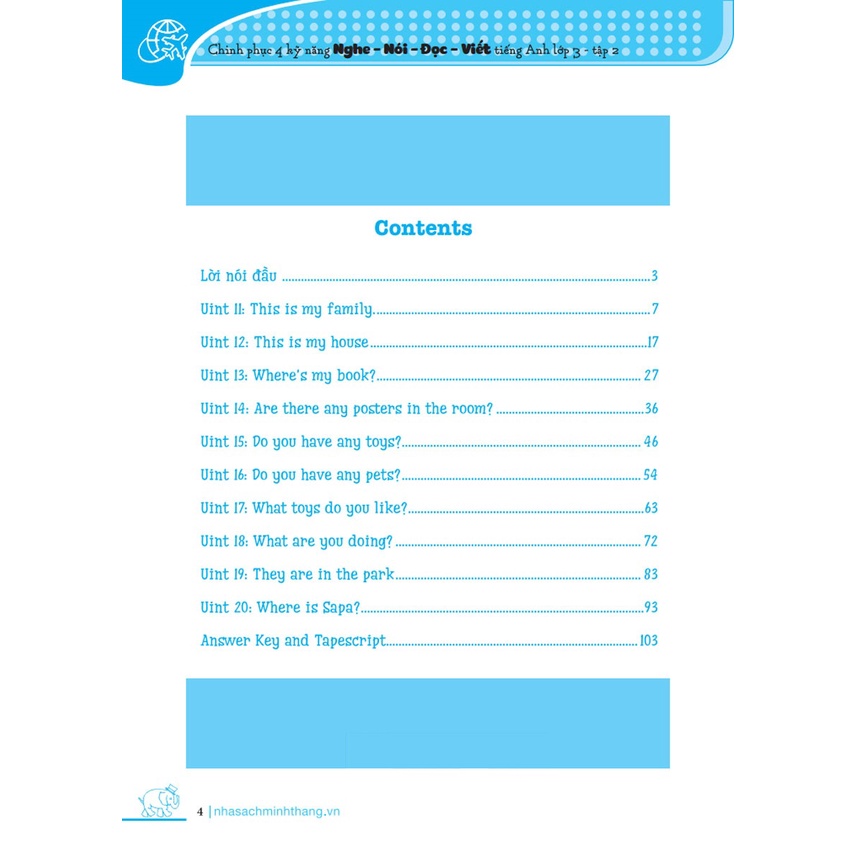 Sách - Chinh phục 4 kỹ năng tiếng anh Nghe - nói - đọc - viết lớp 3 tập 2