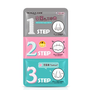Mặt nạ lột mụn đầu đen 3 bước Bioaqua - lột sạch mụn đầu đen, mụn cám, dầu thừa trên da vùng mũi