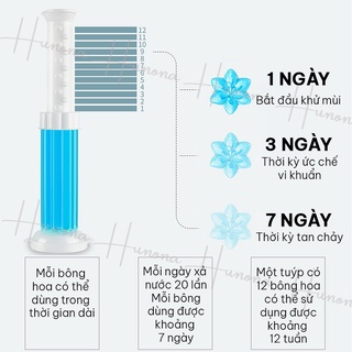 Gel khử mùi bồn cầu, gel thơm hình bông hoa khử trùng khử khuẩn vệ sinh toilet bồn rửa nhà tắm - HUNONA