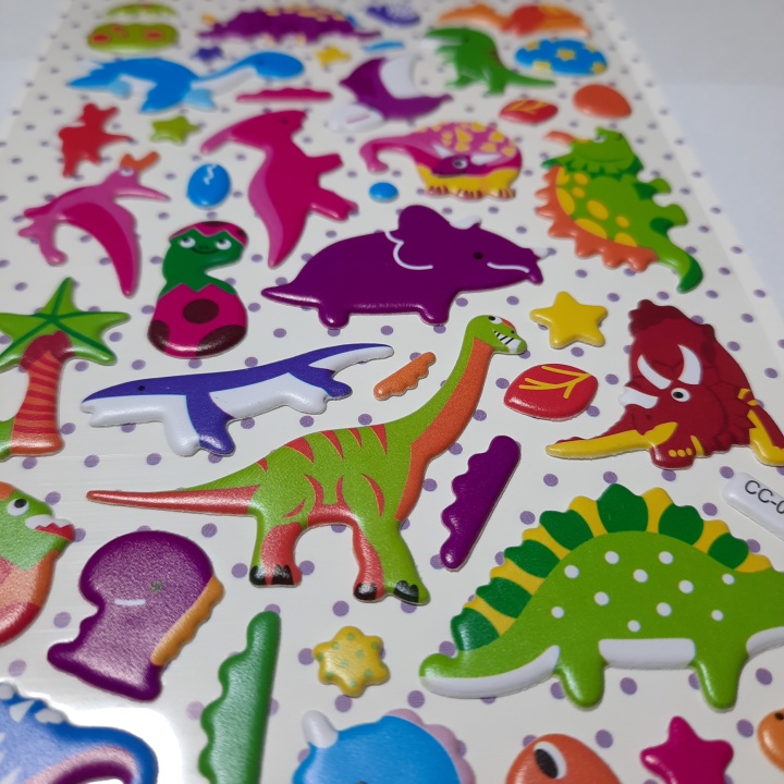 sticker cute 3d các loài khủng long làm sticker dán cho bé chơi hay sticker dán đồ vật đều đẹp LUCKY SHOES VN - H000023