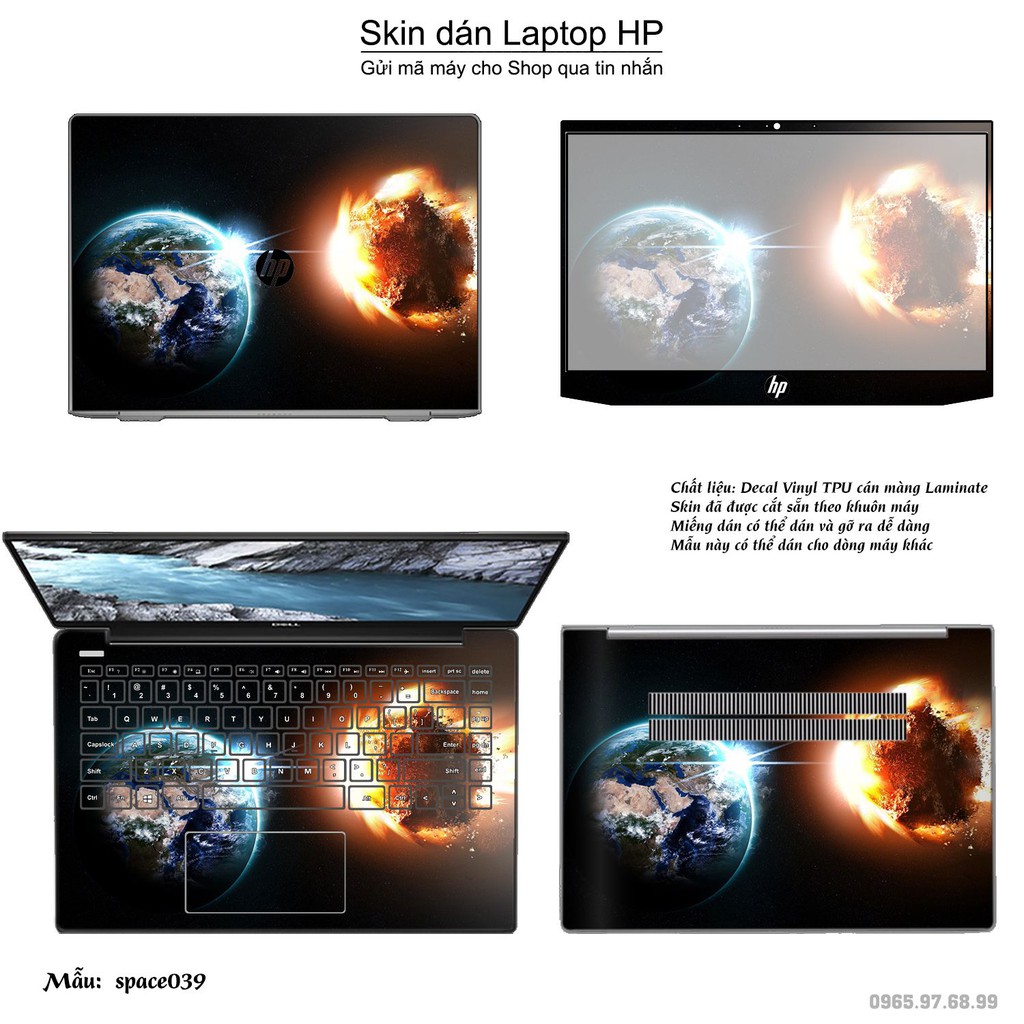 Skin dán Laptop HP in hình không gian _nhiều mẫu 7 (inbox mã máy cho Shop)