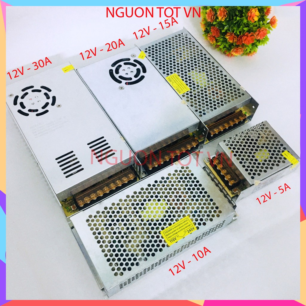 Nguồn 12V/5V/24V - 60A/40A/30A/20A/15A/10A/5A/3A dùng cho các thiết bị Camera, Đèn Led, Motor Mini...