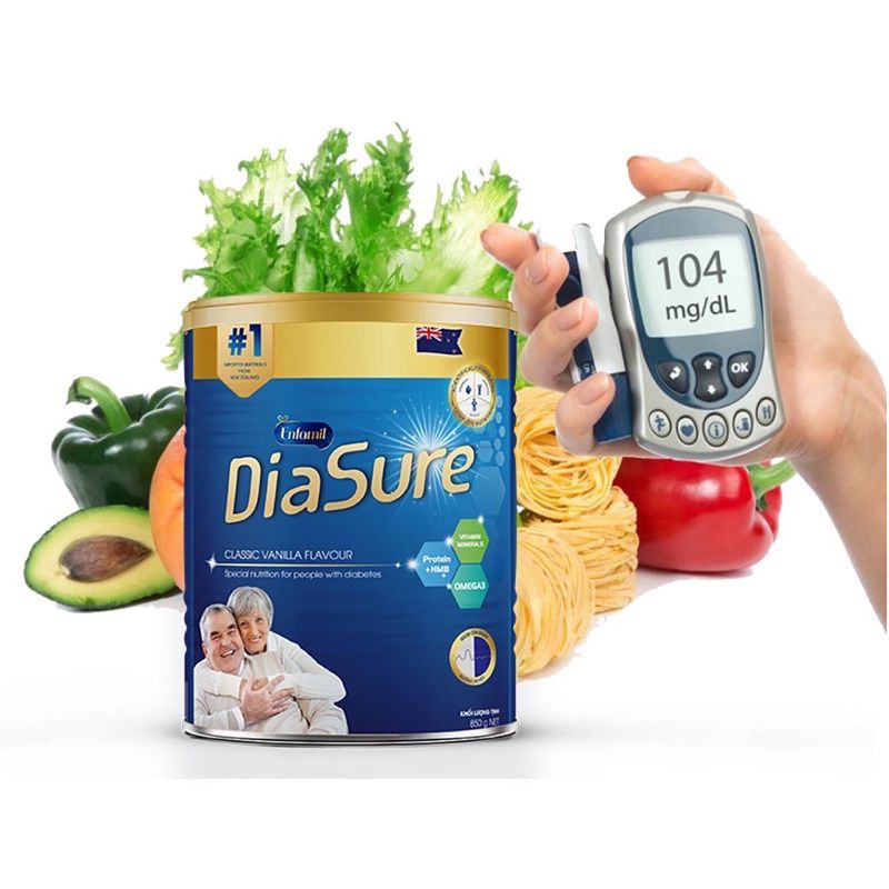 sữa diasure lon 650gr mẫu mới sữa non tiểu đường