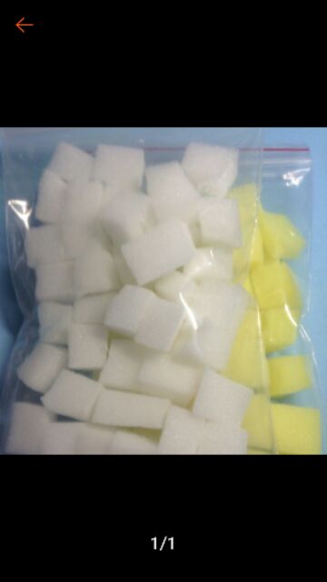 Mút xốp làm jelly cube slime