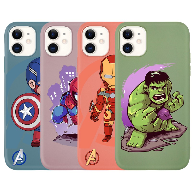 Ốp lưng silicone 1.5mm hình biệt đội Avengers cho IPhone 13 13Pro 13Promax 12 12Pro 1