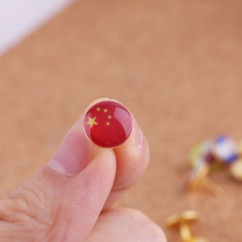 Bộ 100 Ghim Cài Áo Hình Lá Cờ Các Quốc Gia