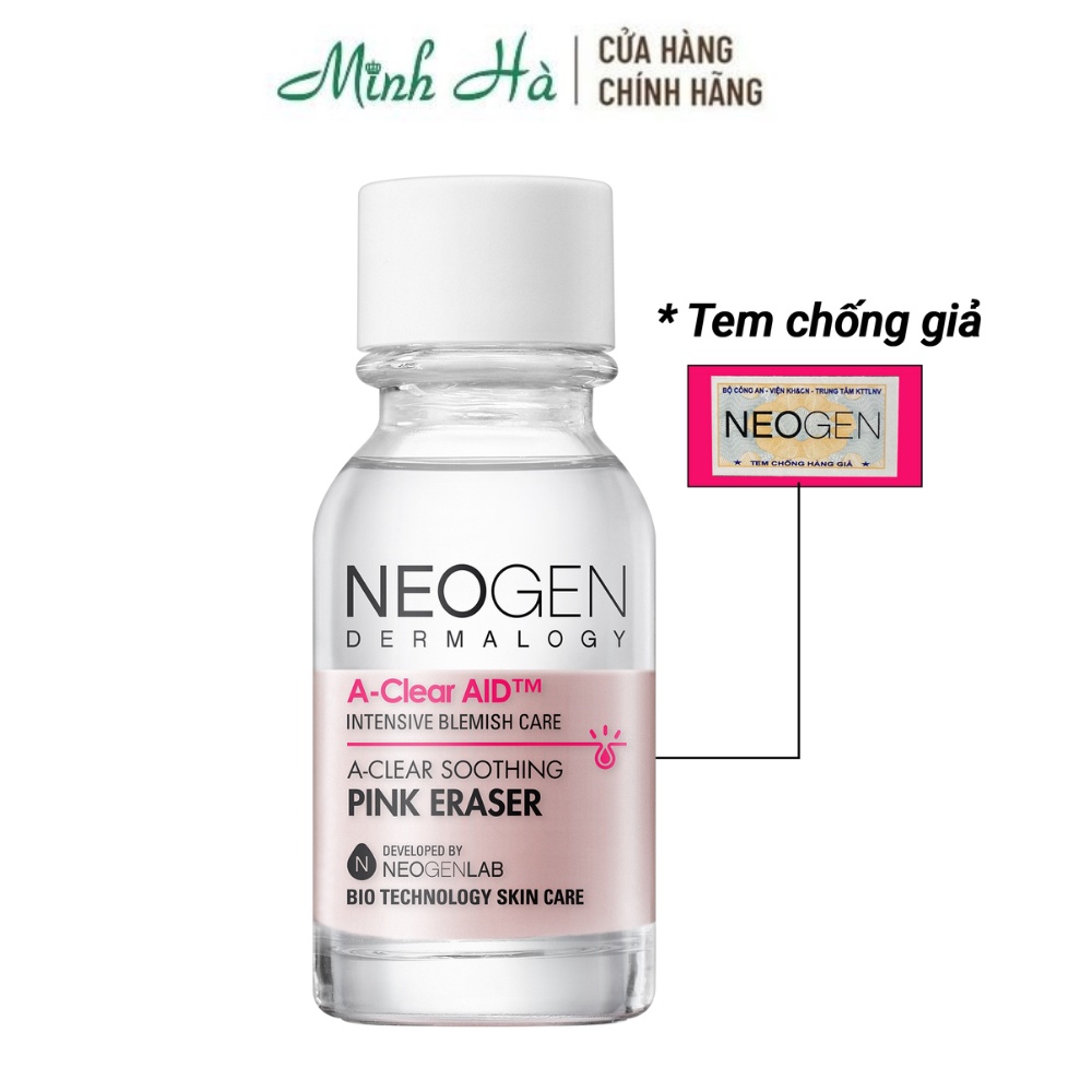 Tinh chất chấm mụn Neogen Dermalogy A-Clear AID Soothing Pink Eraser 15ml giúp giảm mụn, mờ thâm