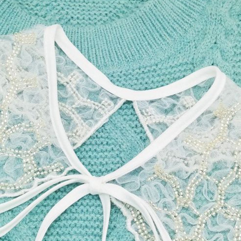 Khăn Choàng Cổ Giả Ren Đính Hạt Nhỏ Lấp Lánh Có Thể Tháo Rời Cho Búp Bê Nữ