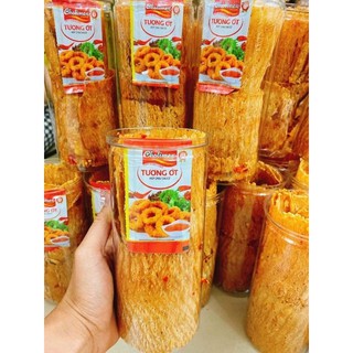 Mực cán tẩm gia vị - lon pet 300gam - ăn vặt nhinhi