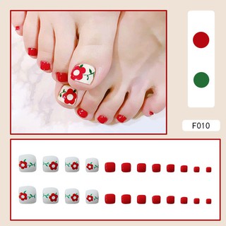 [ Tặng keo +dũa ] Set 24 móng chân giả cao cấp - Kinakino