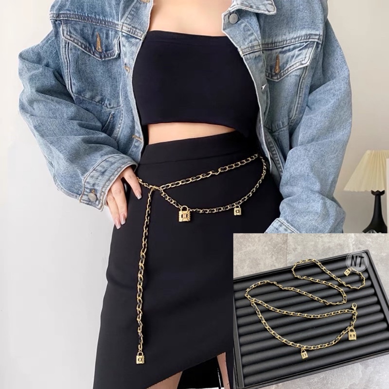 Đai xích khoá 2 tầng. belt xích khoá cá tinh trẻ chung