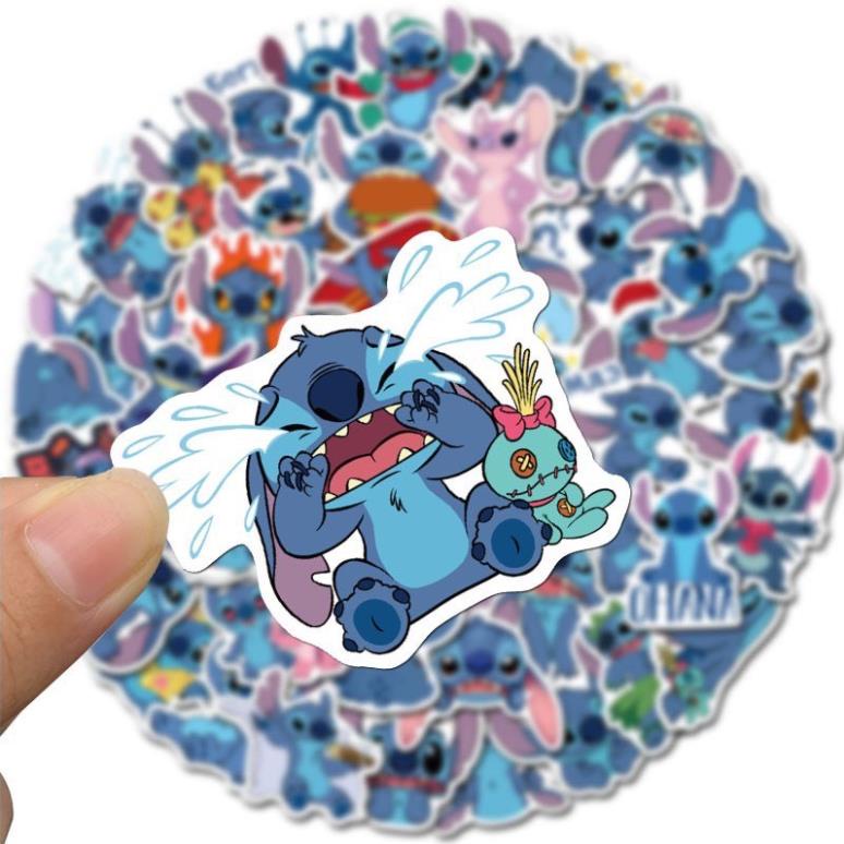 Bộ 100 Sticker Stitch ngộ nghĩnh cá tính chống nước dán trang trí vali mũ bảo hiểm xe máy | Rinart.vn