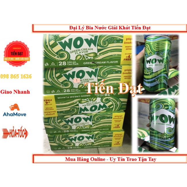 Lốc 6 Lon Nước Ngọt Mirinda Soda Kem Campuchia Wow thể tích 330ml