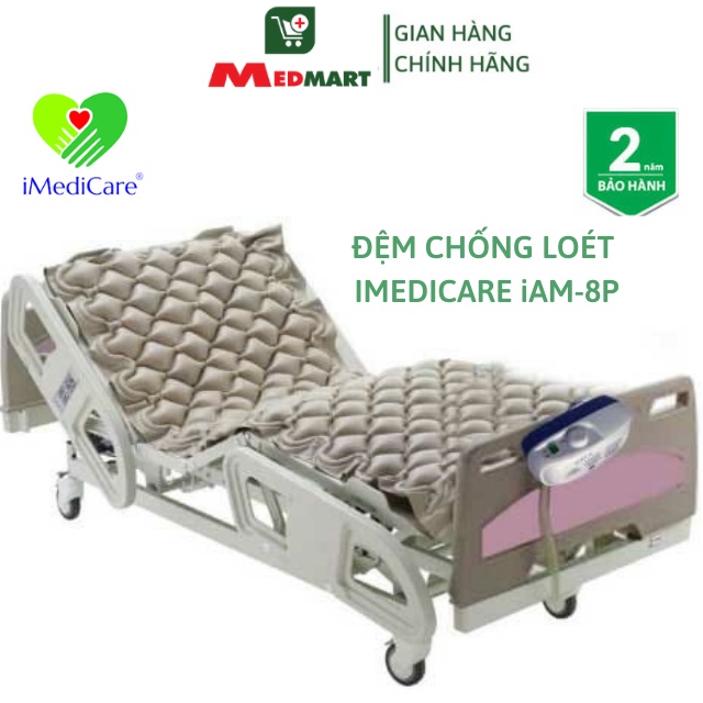 [Chính Hãng] Đệm Hơi Chống Lở Loét IMediCare IAM-8P Singapore - Ngăn Chặn Lở Loét Do Nằm Liệt Lâu Ngày - Medmart