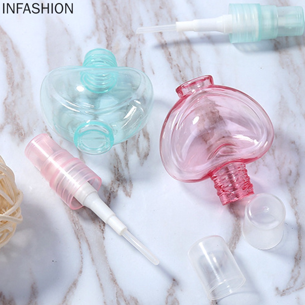 Bình xịt 30ml bằng nhựa chống rò rỉ hình trái tim màu sắc ngẫu nhiên