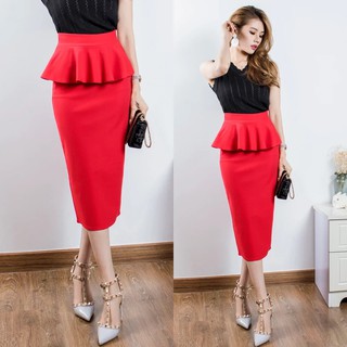 chân váy bút chì dáng dài  cá trên cực gợi cảm