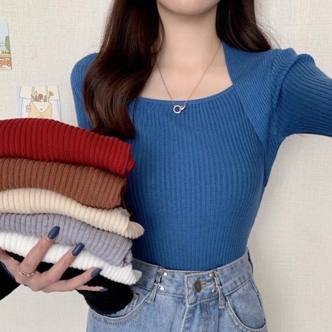 KOKA Áo len cổ vuông 57001