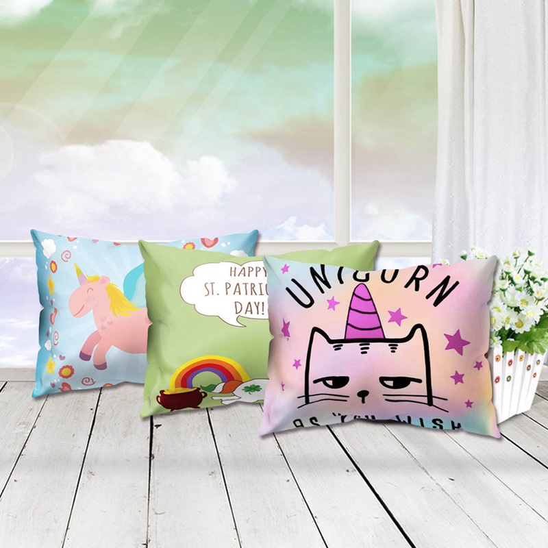 Vỏ Gối In Hình Ngựa Một Sừng Dễ Thương