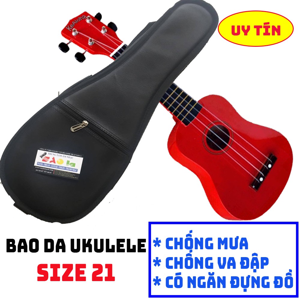 Bao đàn Ukulele 3 lớp Size 21 (đen)