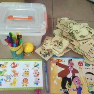 [Rẻ vô địch] Bộ khuôn tập vẽ cho bé