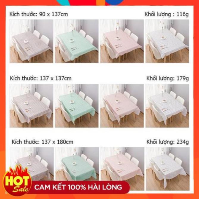 [Mã LIFE1404ALL50K giảm 10% đơn 200K] Khăn trải bàn kẻ caro vintage nhựa PVC chống thấm nước, không mùi, không phai màu