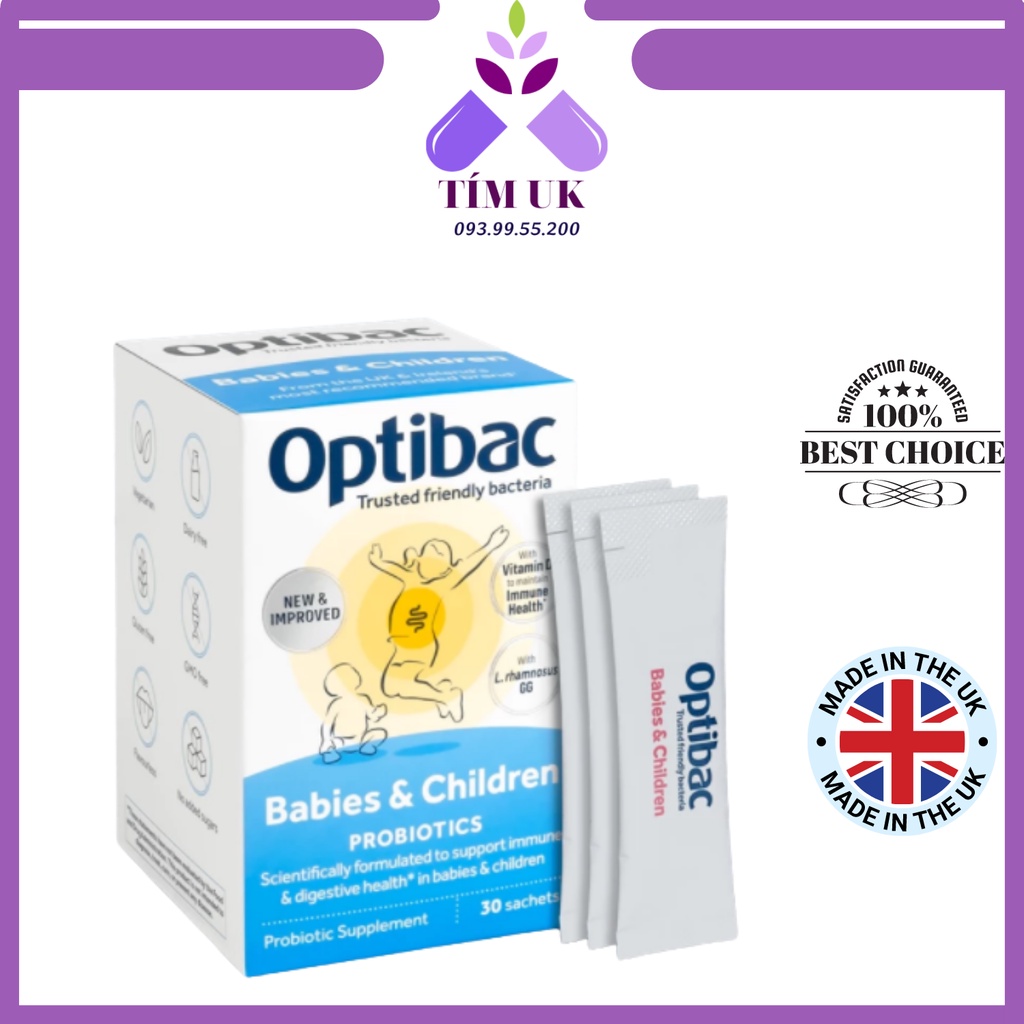 Men Vi Sinh Optibac Cho Trẻ Từ 0-12 tuổi Optibac Probiotics for Babies & Children 10 Sachets