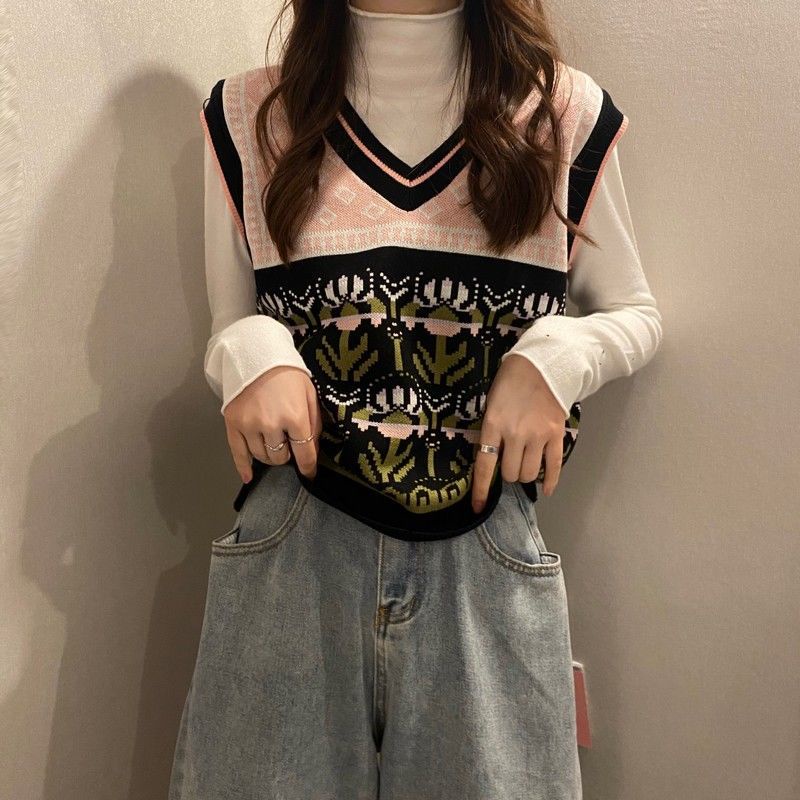 Áo len nữ không tay cổ chữ V mới | BigBuy360 - bigbuy360.vn