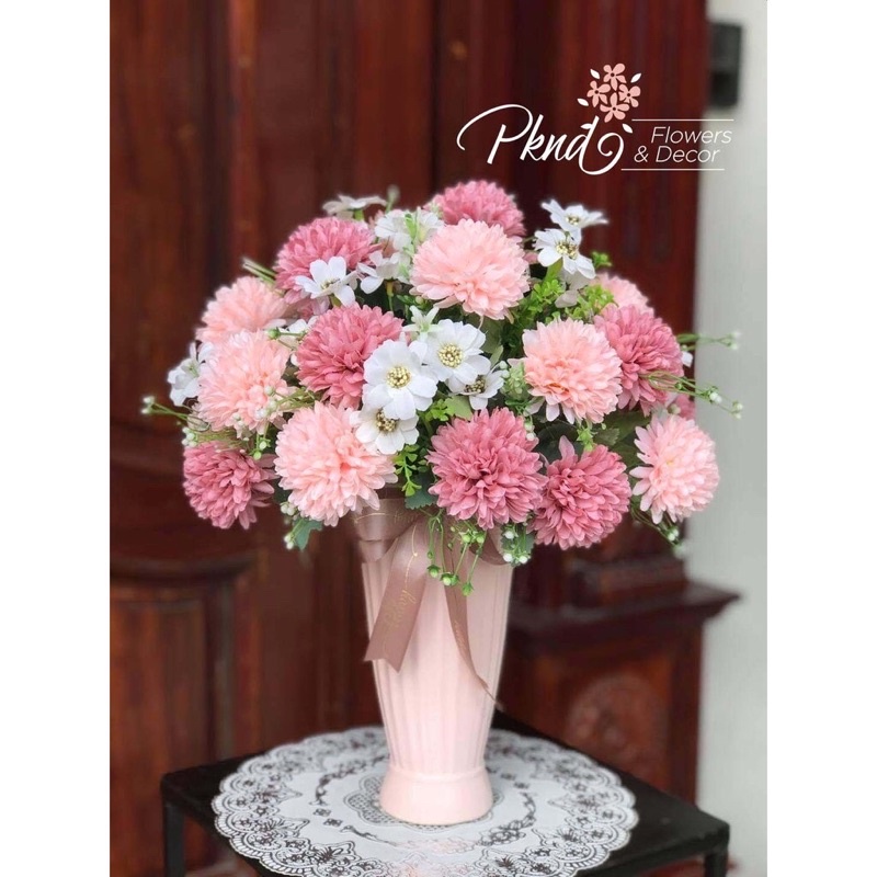Hoa giả - Chùm hoa cúc bing bong 7 bông cao cấp