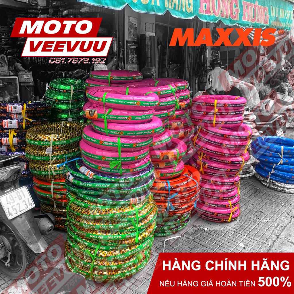 Vỏ lốp xe Maxxis Gai xương cá phượng hoàng V6 (Dùng ruột) 50/90-17, 60/90-17, 70/90-17, 80/90-17