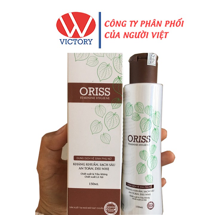 Dung dịch vệ sinh phụ nữ ORISS - Giúp kháng khuẩn, khử mùi, giảm kích ứng - Chai 150ml - VictoryPharmacy