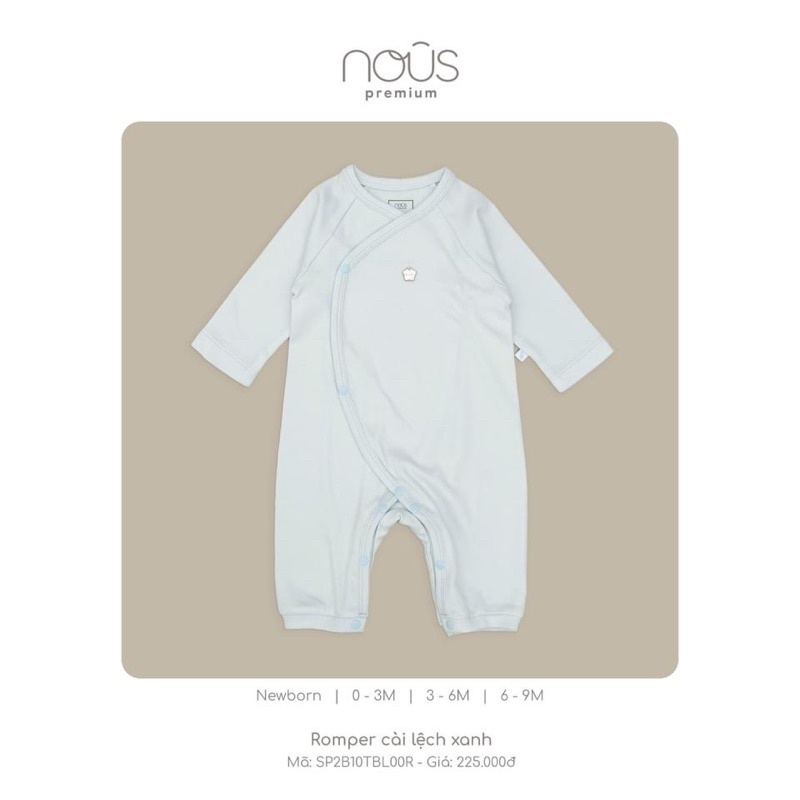 NOUS PREMIUM Romper cài lệch thương hiệu Nous cho bé