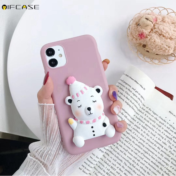 OPPO Find X2 Pro F11 Pro F9 F7 F5 F3 Plus F1S Phone Case 3D Panda Bear Dog Giraffe Cute Cartoon Soft TPU Case Cover