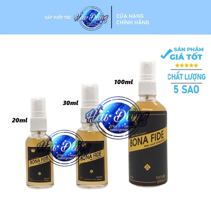 Chai Xịt Tạo Phồng Giữ Nếp Bona Fide Chính Hãng - Pre-Styling Bona Fide