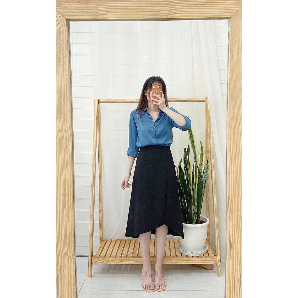 chân váy dài chữ A, xẻ tà mã V115 | BigBuy360 - bigbuy360.vn
