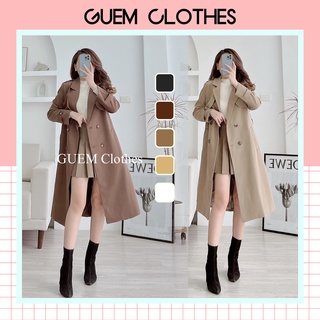 Áo măng tô dáng dài 4 cúc nhựa 9912 hàng quảng châu l1 - guem clothes