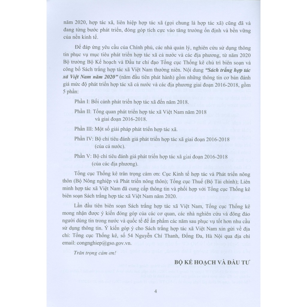 Sách - Sách Trắng Hợp Tác Xã Việt Nam Năm 2020