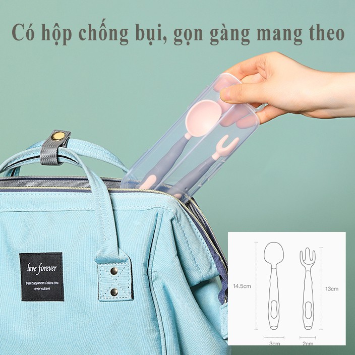 Thìa ăn dặm - muỗng ăn dặm cho bé có thể uốn cong cầm nắm mói tư thế