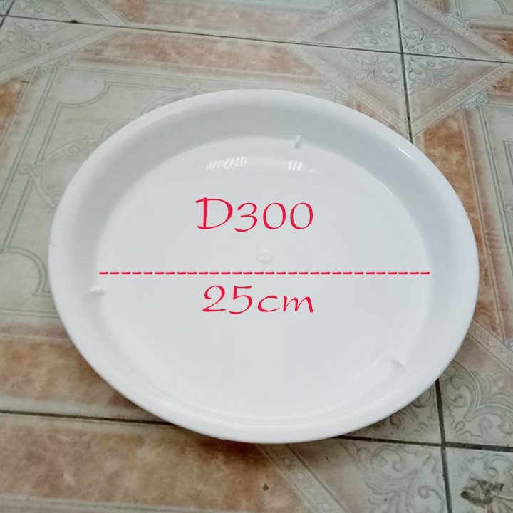 Khay Đĩa Nhựa Lót Chậu Trồng Cây Cảnh Màu Đen - Màu Trắng Chậu Từ 17 cm đến 30cm