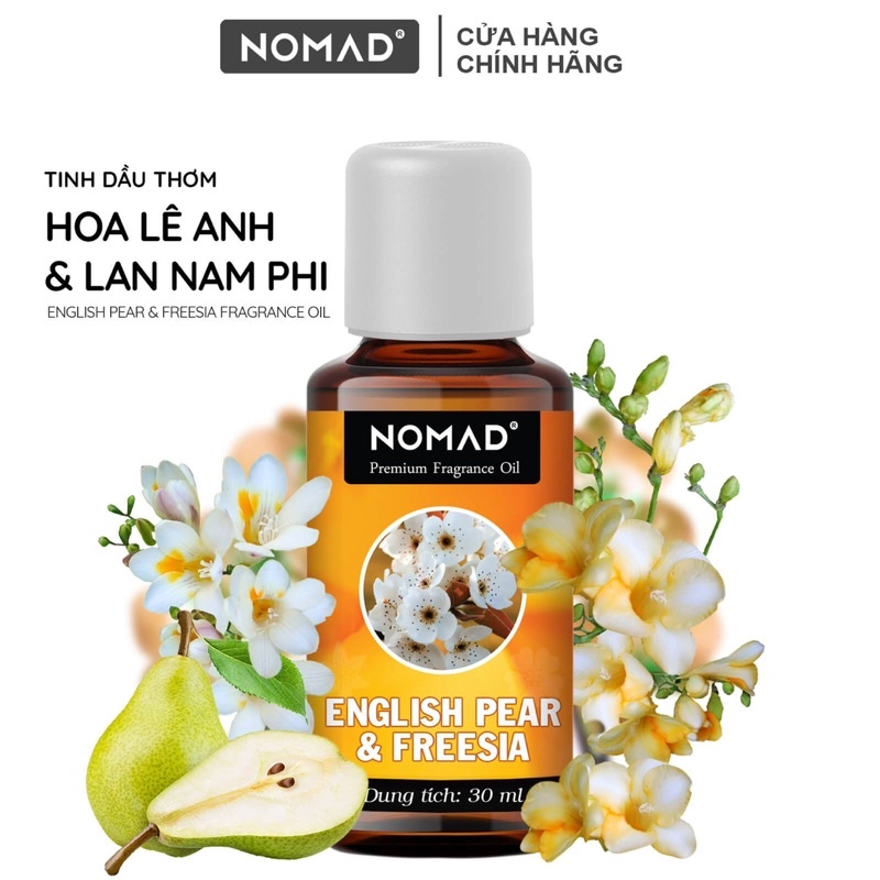 Tinh Dầu thơm Nomad xông thơm phòng, khử mùi, làm nến thơm - English Pear & Freesia