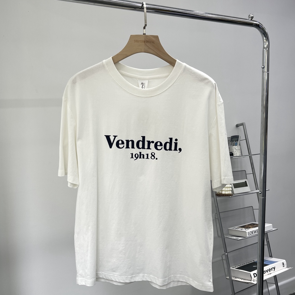 ÁO THUN IN CHỮ CHUOTCONG OFFICIAL (Trắng,Tím,Kem) 2206