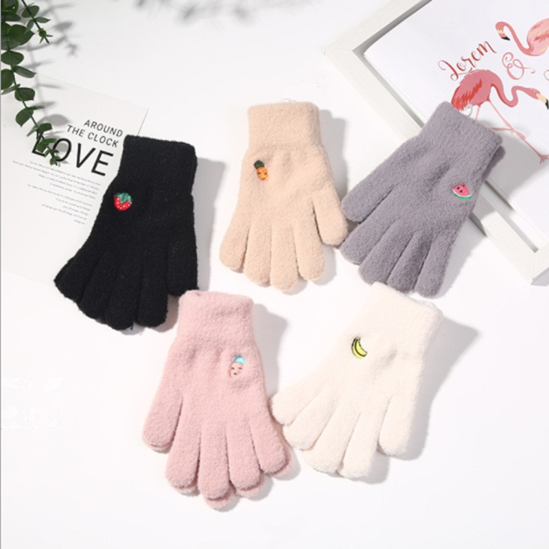 Găng Tay Len Giữ Ấm Hình Trái Cây Dễ Thương Cho Người Lớn
