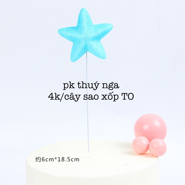 10 cây sao xốp trang trí bánh