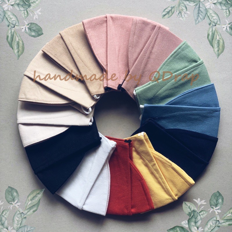 Khẩu trang vải Linen 4 lớp-Có nút tăng giảm dây đeo. | BigBuy360 - bigbuy360.vn