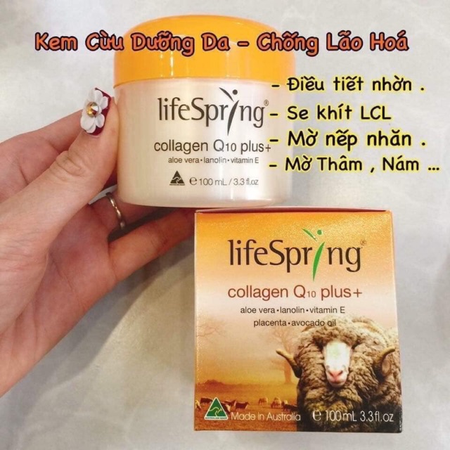 Kem cừu life Spring collagen Q10 plus+