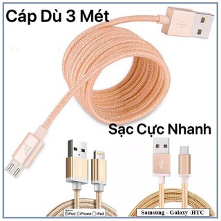 Cáp sạc ss/oppo dây dù xoắn xịn chống đứt gãy - dây cáp dài dễ dàng kết nối xa gần tùy thích