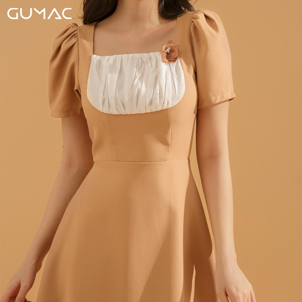 [Mã MABR07062 giảm 8% tối đa 50K đơn từ 249K] Đầm rã đô xếp nhún DA733 GUMAC | BigBuy360 - bigbuy360.vn