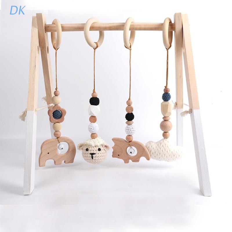Bộ 4 Khung Gỗ Treo Lục Lạc Đồ Chơi Cho Bé Sơ Sinh
