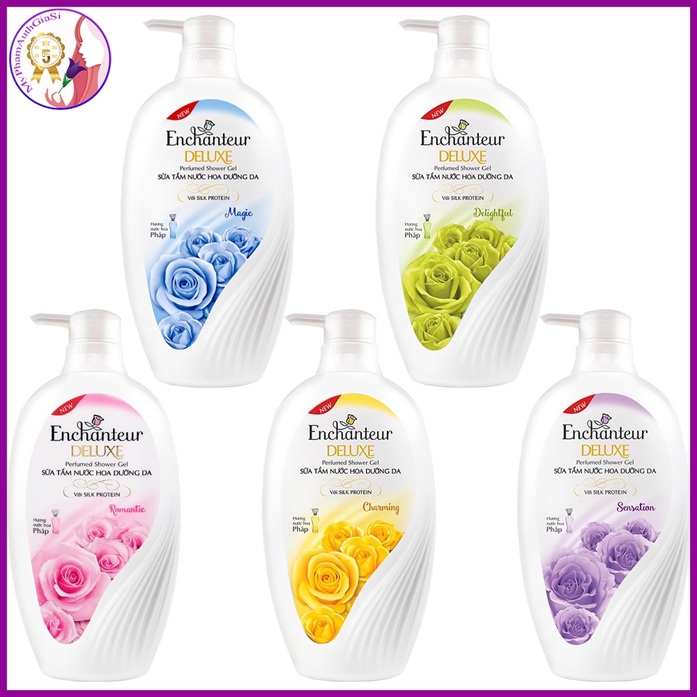 Sữa tắm hương nước hoa dưỡng da thơm mịn Enchanteur 650gr + quà tặng